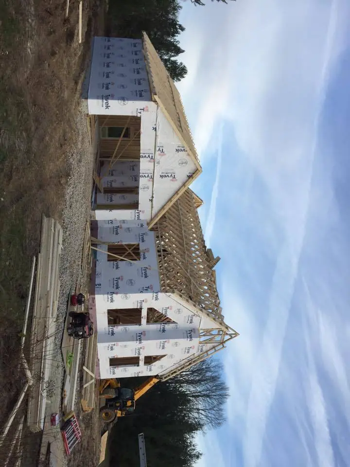 Gable end framing on a home
